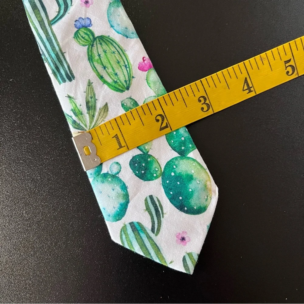 Littlest Prince Kids Cactus Print Zipper Adjustable Tie - Green,